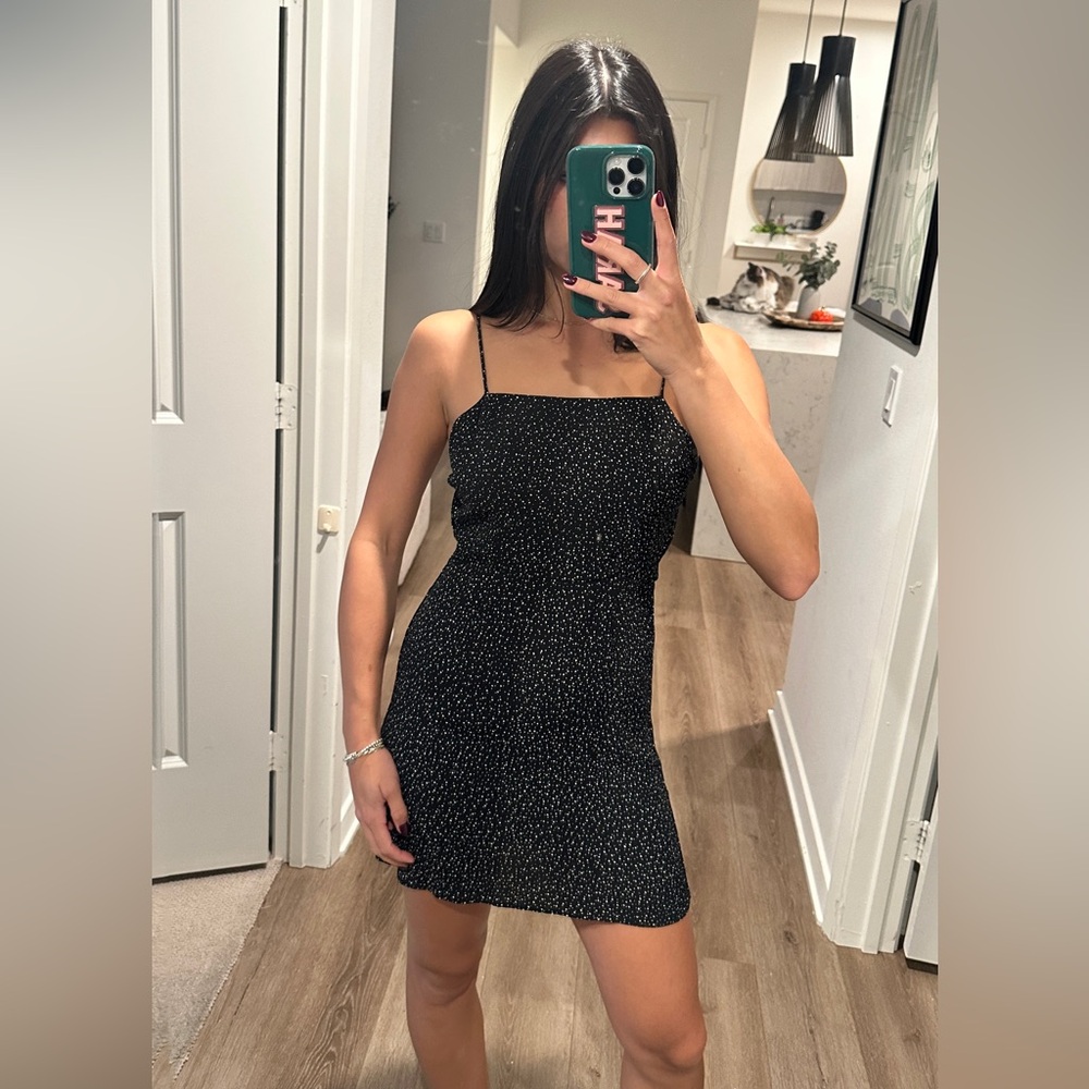 Planet blue mini tank dress black